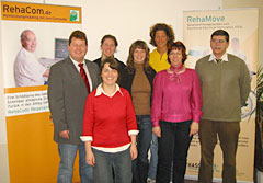 Hassomed, v.l.n.r. Frank Schulze, Kathrin Scheibe, Andrea Weber, Gabriele Annecke, Antje, Martine Brücher, Dr. Peter Weber
